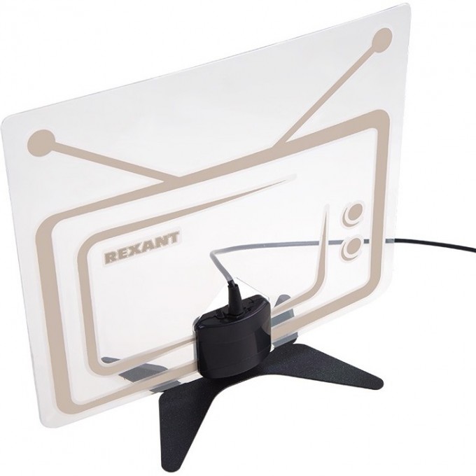 Антенна комнатная REXANT AG-719 «Активная» с USB питанием, для цифрового телевидения DVB-T2 34-0719