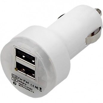 Автозарядка в прикуриватель REXANT 2хUSB с индикацией (АЗУ) (1000+2100 mA) белая