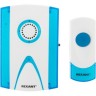 Беспроводной дверной звонок REXANT RX-3 32 мелодии 100 м кнопка IP44 (белый/синий) 73-0030