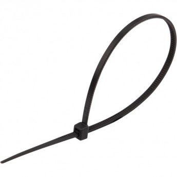 Хомут-стяжка REXANT кабельная нейлоновая 150x2.5 мм черная, 100 шт.