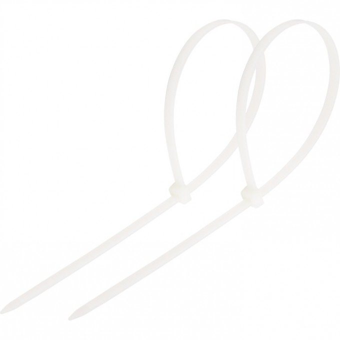Хомут-стяжка REXANT кабельная нейлоновая 250x4.8 мм белая, 100 шт. 07-0250-5