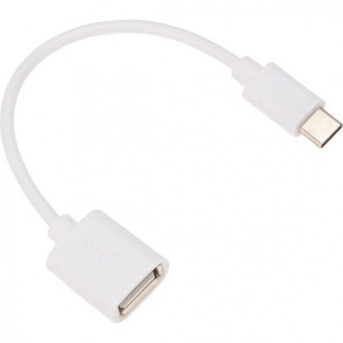 Кабель REXANT OTG Type C на USB/2,4A, PVC, 15 см, белый 18-1180