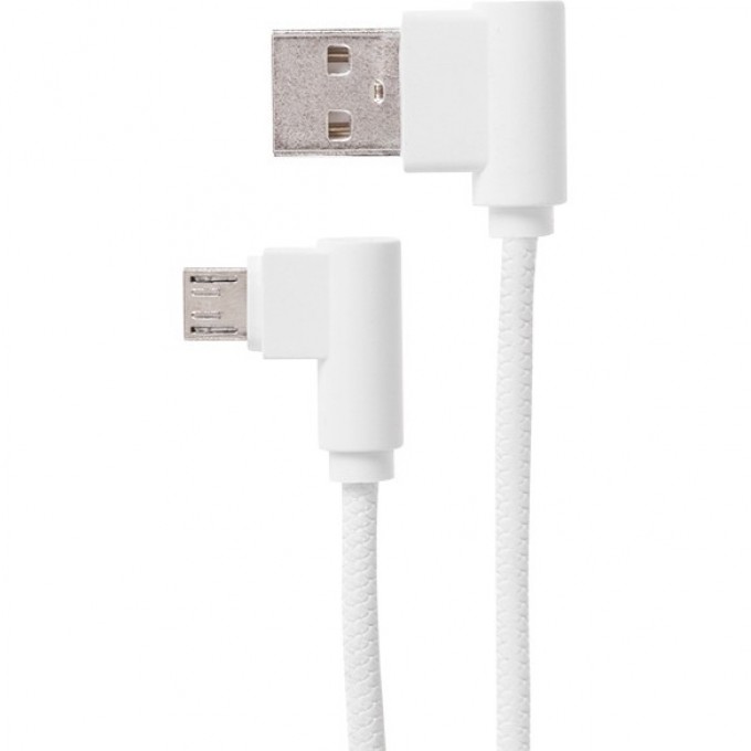 Кабель REXANT USB-A – micro USB, 0,5А, 1м, белый, шнур soft touch, угловые разъемы 18-7027-9