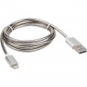 Кабель USB-Lightning REXANT для iPhone 1 м, серебристый 18-4247