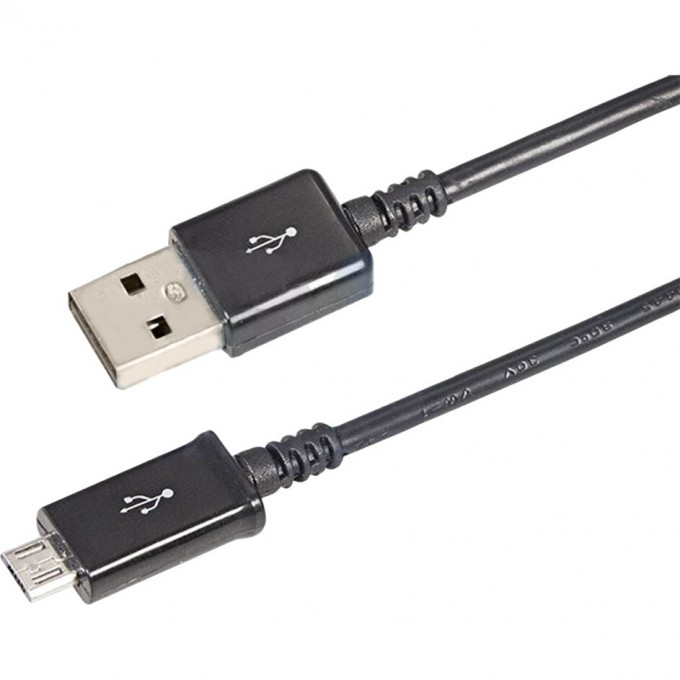 Кабель USB REXANT microUSB длинный штекер 1 м черный 18-4268-20