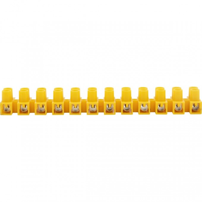 Клеммная винтовая колодка REXANT KВ-6 2,5-6, ток 6 A, полипропилен желтый (10 шт./уп.) 07-5006-3