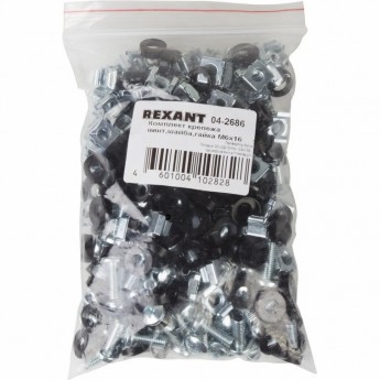 Комплект крепежа REXANT M6x16 винт+шайба+гайка