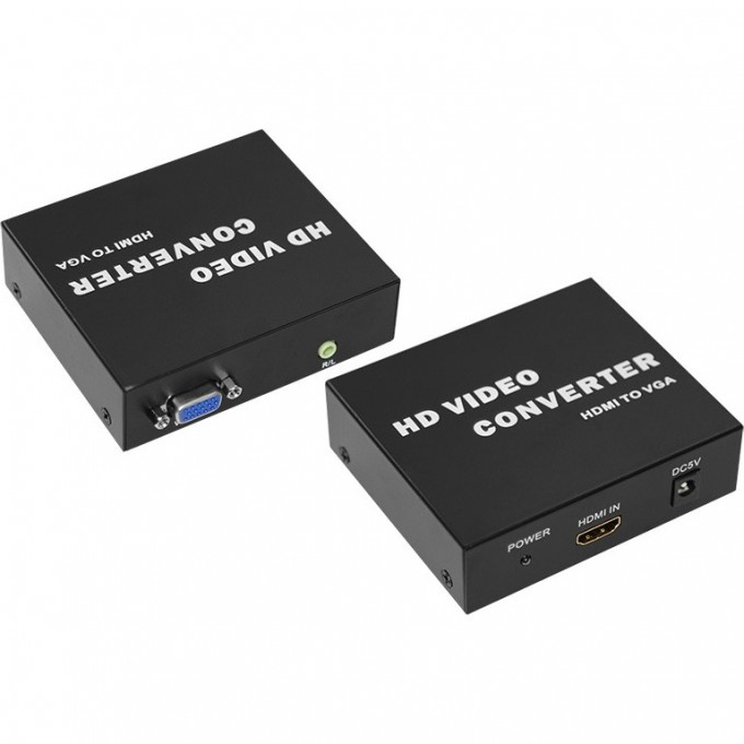 Конвертер REXANT HDMI на VGA + шнур стерео 3,5мм, металл 17-6908