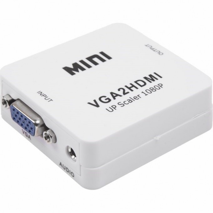 Конвертер REXANT VGA + Стерео 3,5мм на HDMI, пластик, белый 17-6930