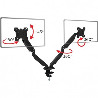 Кронштейн для двух мониторов 13"-32" REXANT PROFI настольный с газлифтом
