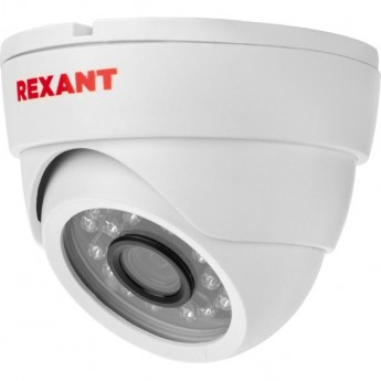 Купольная камера REXANT AHD 2.0Мп Full HD 1920x1080 (1080P), объектив 2.8мм, ИК до 30м