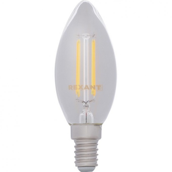 Лампа филаментная REXANT CN35 7.5 Вт 2700K E14 диммируемая 604-087