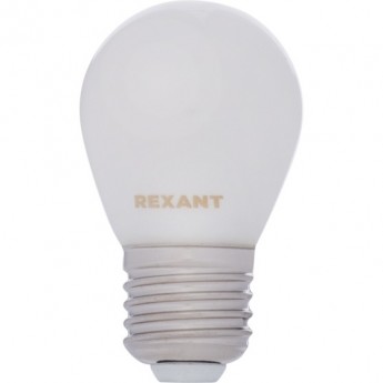 Лампа филаментная REXANT GL45 9.5 Вт 2700K E27 матовая колба