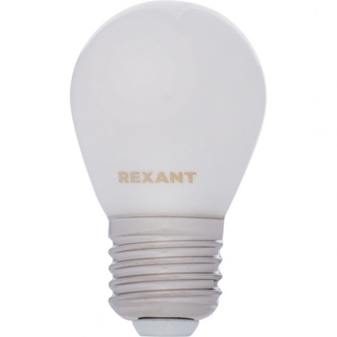 Лампа филаментная REXANT GL45 9.5 Вт 2700K E27 матовая колба 604-135