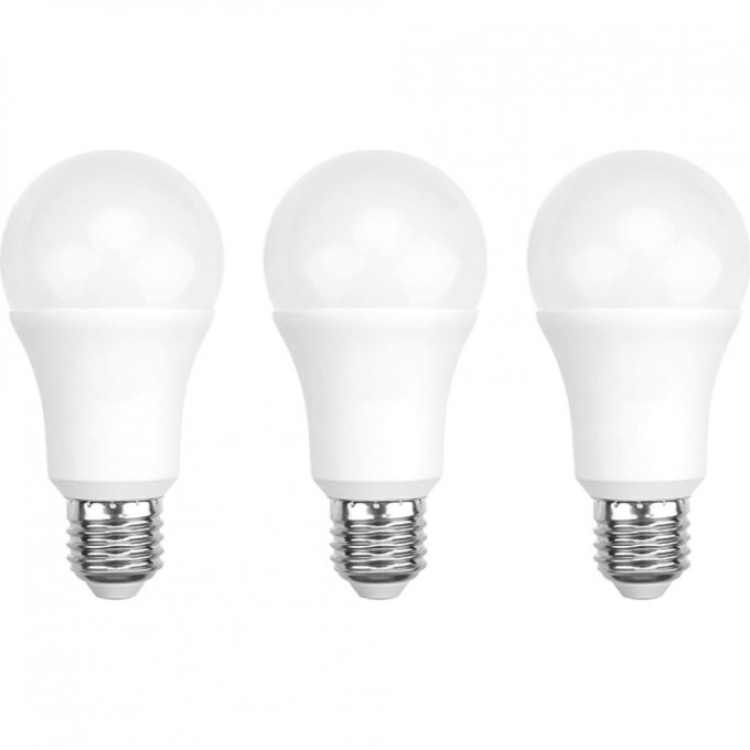 Лампа светодиодная REXANT ГРУША A80 25.5 Вт E27 2423 Лм 6500 K холодный свет (3 шт./уп.) 604-202-3