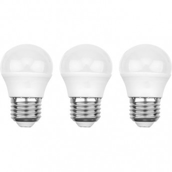 Лампа светодиодная REXANT ШАРИК (GL) 9.5 Вт E27 903 Лм 6500 K холодный свет (3 шт./уп.)