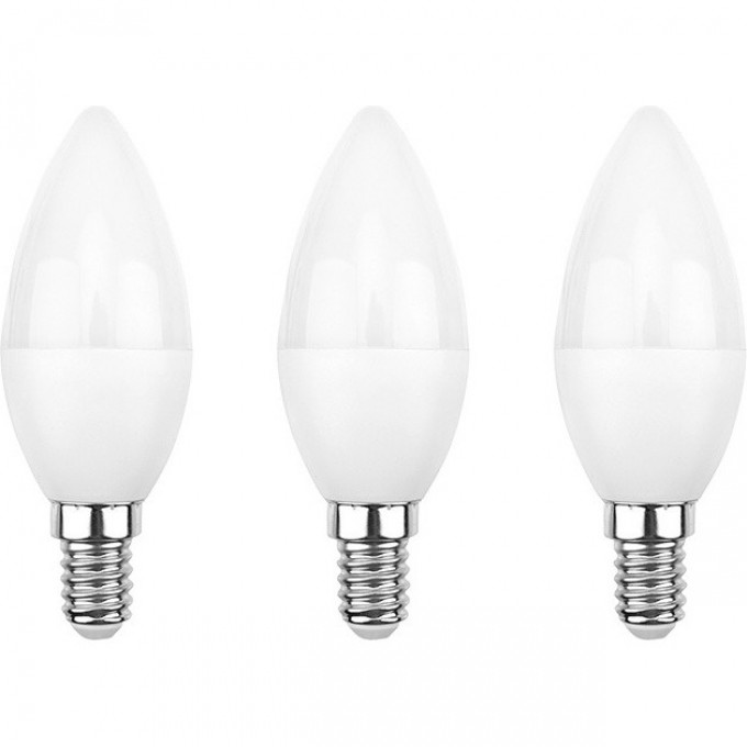 Лампа светодиодная REXANT СВЕЧА CN 7.5 Вт E14 713 Лм 6500 K холодный свет (3 шт./уп.) 604-019-3