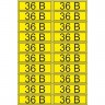 Наклейка REXANT знак электробезопасности «36 В» 15х50 мм (20 шт на листе) 56-0009-1