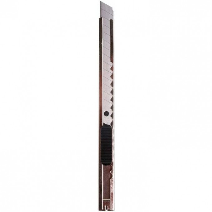 Нож с сегментированным лезвием REXANT 9мм, корпус металлический, c клипсой 12-4906