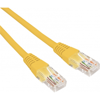 Патч-корд REXANT U/UTP 5e, RJ45-RJ45, неэкранированный, 26AWG, LSZH, желтый, 0.3 м