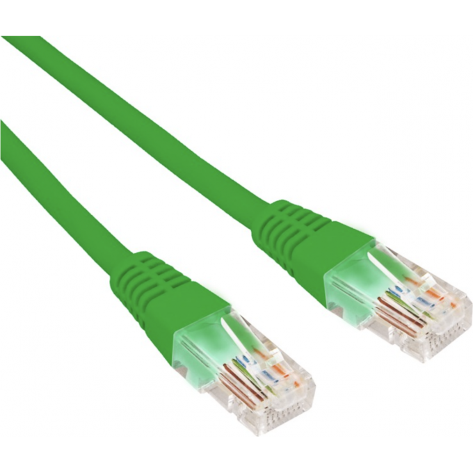 Патч-корд REXANT U/UTP 5e, RJ45-RJ45, неэкранированный, 26AWG, LSZH, зеленый, 1 м 02-0106-1