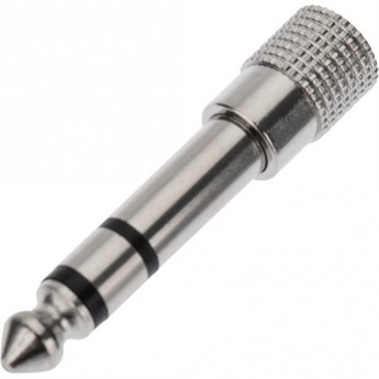 Переходник REXANT 6,3 мм стерео штекер - 3.5 мм стерео гнездо, металл Переходник REXANT 6,3 мм стерео штекер - 3.5 мм стерео гнездо, металл