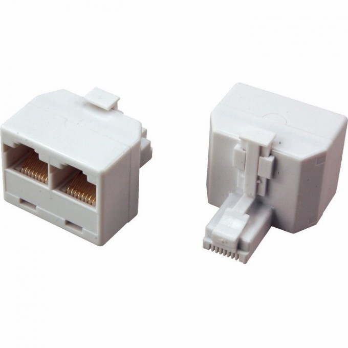 Переходник сетевой REXANT LAN штекер 8Р8С (Rj-45) -2 гнезда 8Р8С (Rj-45) 06-0113-B