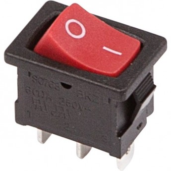 Переключатель клавишный REXANT MINI 250V 6А (3с) ON-ON красный (RWB-202, SC-768)