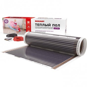 Пленочный теплый пол REXANT ULTRA RXM 220, площадь 9 м², 0.5х18 м, 1980Вт Пленочный теплый пол REXANT ULTRA RXM 220, площадь 9 м², 0.5х18 м, 1980Вт