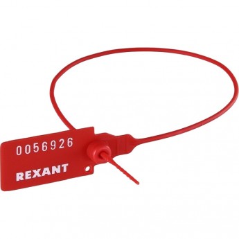 Пломба пластиковая REXANT номерная 320 мм красная