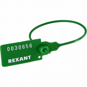 Пломба REXANT пластиковая номерная 220 мм зеленая