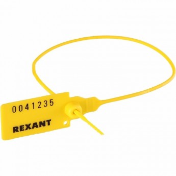 Пломба REXANT пластиковая номерная 320 мм желтая