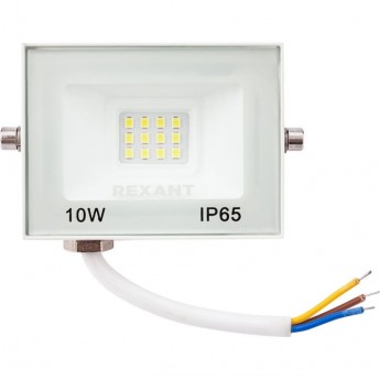 Прожектор светодиодный REXANT СДО 10Вт 800Лм 5000K дневной свет, белый корпус