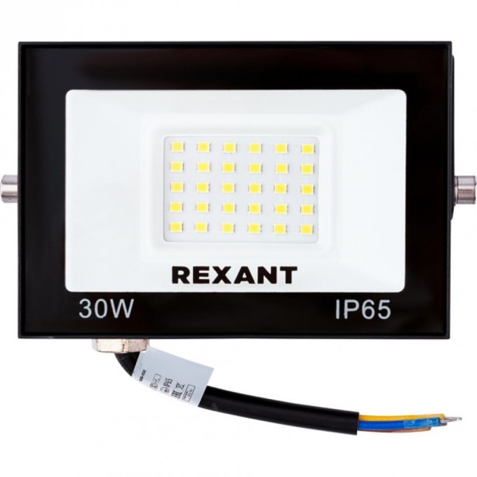 Прожектор светодиодный REXANT СДО 30Вт 2400Лм 4000K дневной свет чёрный корпус 605-032