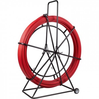 Протяжка кабельная REXANT (УЗК в тележке), стеклопруток d=11,0 мм, 100 м красная