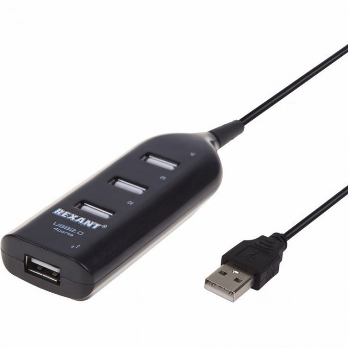 Разветвитель REXANT USB 2.0 на 4 порта 18-4105