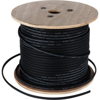 Саморегулирующийся греющий кабель REXANT 30КНС 2ЛП-ЭЛ-65/85 (UV) (30Вт/1м) 200М (экранированный, с защитой от ультрафиолета)