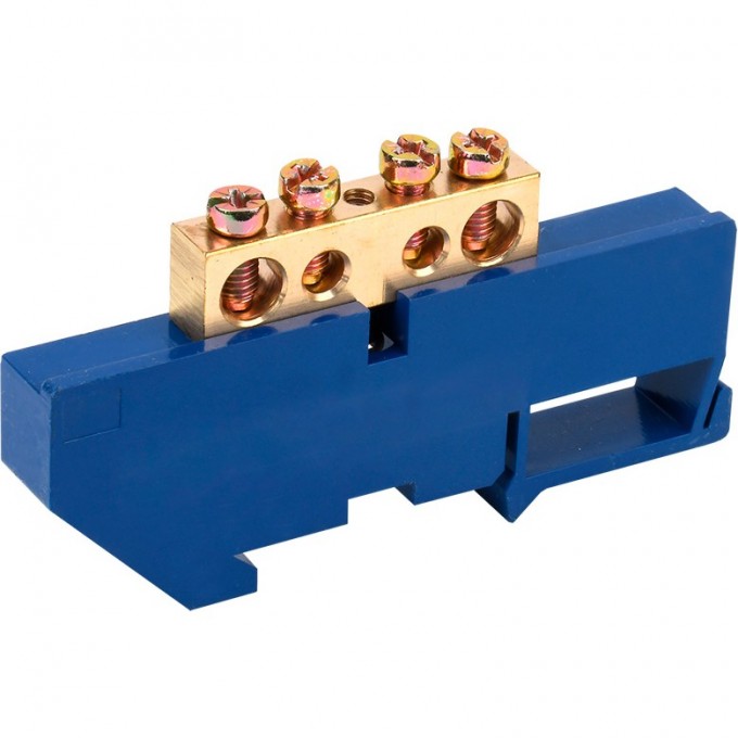 Шина REXANT с синим изолятором на рейку 8x12 мм 4 группы 11-2345