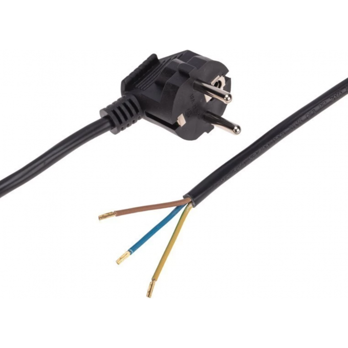 Шнур электрический REXANT с вилкой ПВС 3х1,0 мм2 1,5м, черный 11-1318