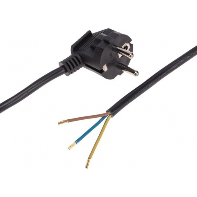 Шнур электрический REXANT с вилкой ПВС 3х1,0 мм2 3м, черный 11-1320