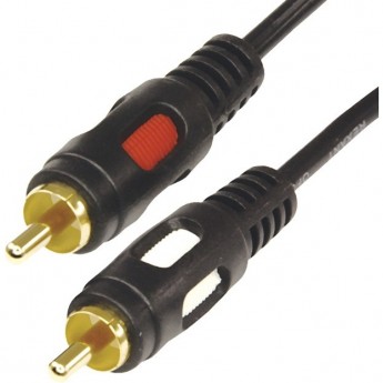 Шнур REXANT 2 RCA - 2 RCA, 5м, черный (GOLD)