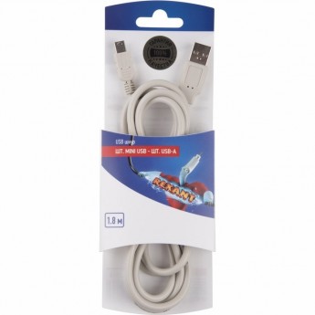 Шнур REXANT штекер mini USB - штекер USB-A 1.8m