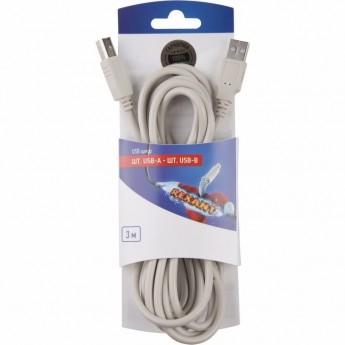 Шнур REXANT штекер USB-А - штекер USB-B 3m