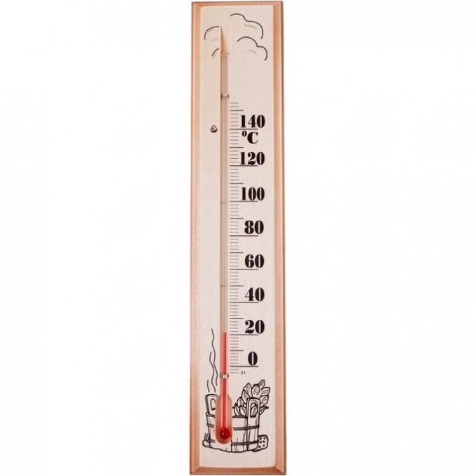 Термометр для сауны REXANT, основание — дерево 60х300 мм 70-0506