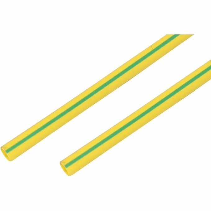 Термоусаживаемая трубка REXANT 15.0/7.5 мм желто-зеленая, 50 шт. 21-5007