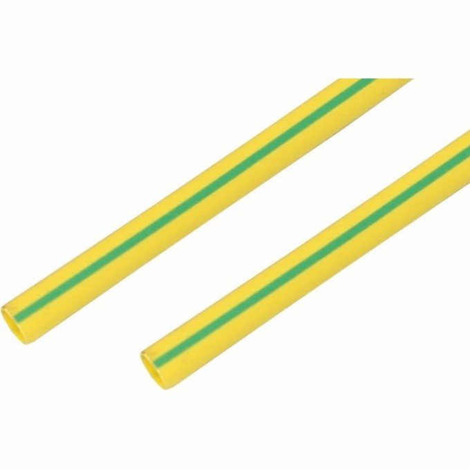 Термоусаживаемая трубка REXANT 20.0/10.0 мм желто-зеленая, 10 шт. 22-0007