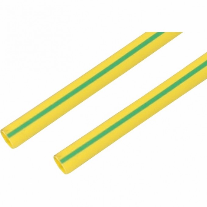 Термоусаживаемая трубка REXANT 25.0/12.5 мм желто-зеленая, 10 шт. 22-5007