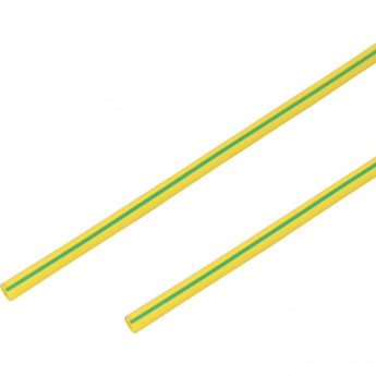 Термоусаживаемая трубка REXANT 3.0/1.5 мм желто-зеленая, 50 шт.