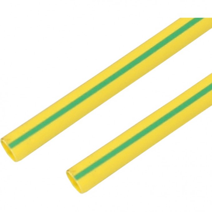 Термоусаживаемая трубка REXANT 50.0/25.0 мм желто-зеленая, 10 шт. 25-0007