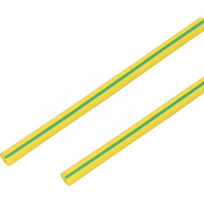 Термоусаживаемая трубка REXANT 8.0/4.0 мм желто-зеленая, 50 шт. 20-8007